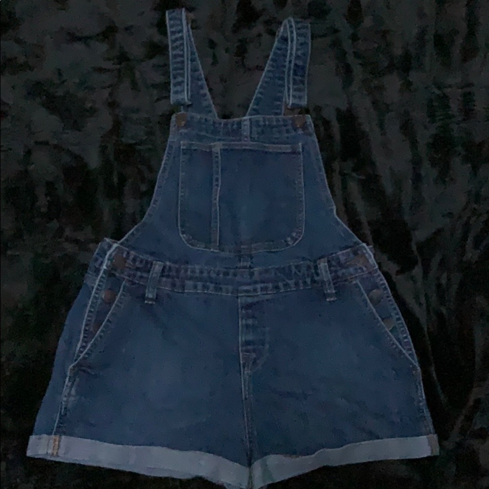 Old Navy Blue Denim Short Overalls (kids)